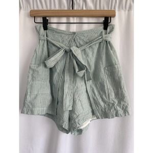 Urban Outfitters Blue Striped High Waisted Skort Shorts Size Womens Small